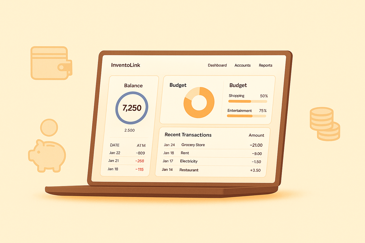 InventoLink personal finance platform preview